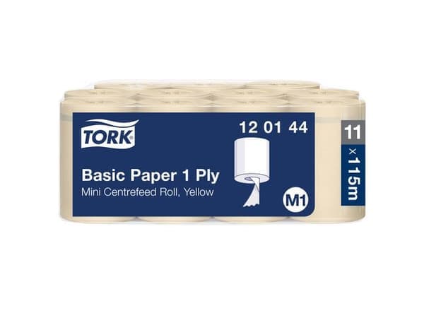 Torkrulle TORK Uni M1 1-lag gul 115m 11st