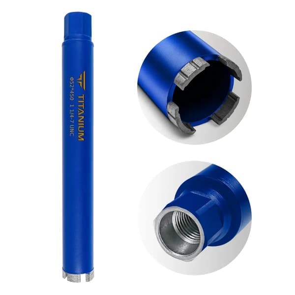 Diamantkronborr för betong 52mm 450mm Titan
