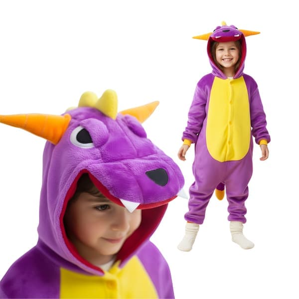 Spyro kigurumi-pyjamas kostym för barn 115-125 cm