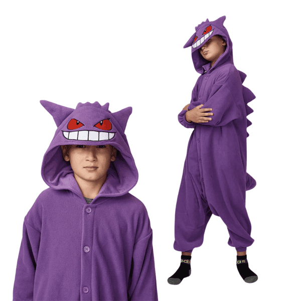 Kigurumi-pyjamas för barn, Pokemon Gengar, 115-125 cm