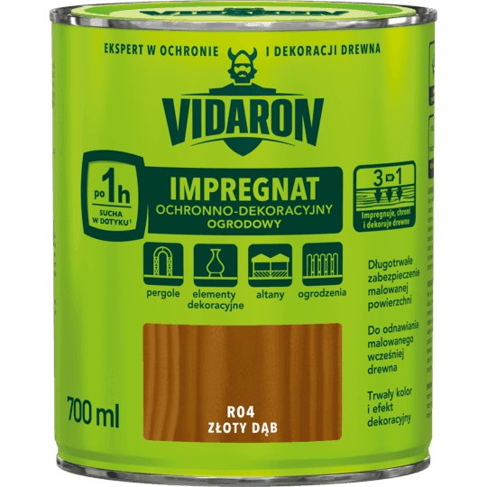 VIDARON TRÄDGŠRDSIMPREGNERING GYLLENE EK R04 0,7L
