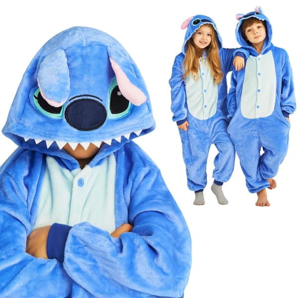 Lilo & Stitch Onesie Kigurumi Pyjamasdräkt 135-145cm