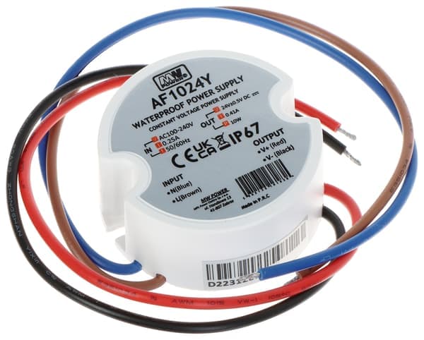 Switchande nätaggregat 24V/0,41A-TP-V2 MW effekt