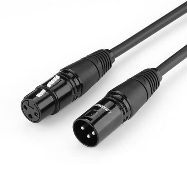 UGREEN XLR Hane till Hona Mikrofon Förlängningsljudkabel, 3m - Svart