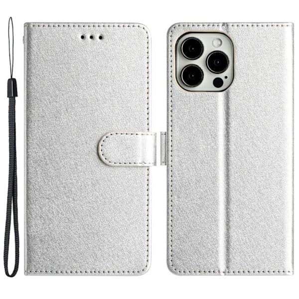 iPhone 12 Pro Max Plånboksfodral med Kortfack - Silver