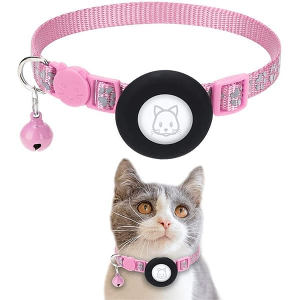 Apple AirTag Katt Halsband - Rosa