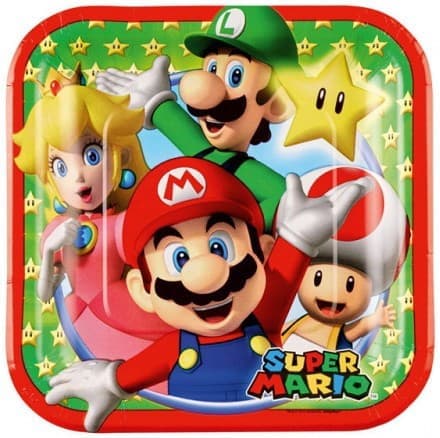 Super Mario Mushroom World paper plates 8 pcs 18 cm