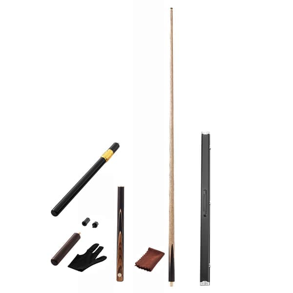 Snookerkö, 1447,8 mm delbar, 9,5 mm spets, inkluderar aluminiumfodral, trä