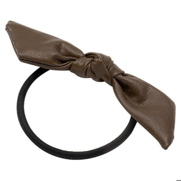 Hårsnodd - AVIZAR - Fluga i Läder - Brun - Komfortabel - Elegant