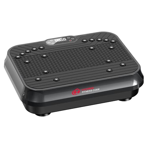 Vibrationsplatta 1–250 Hastigheter, 200W, Fjärrkontroll, Träningsband, Hemmaträning