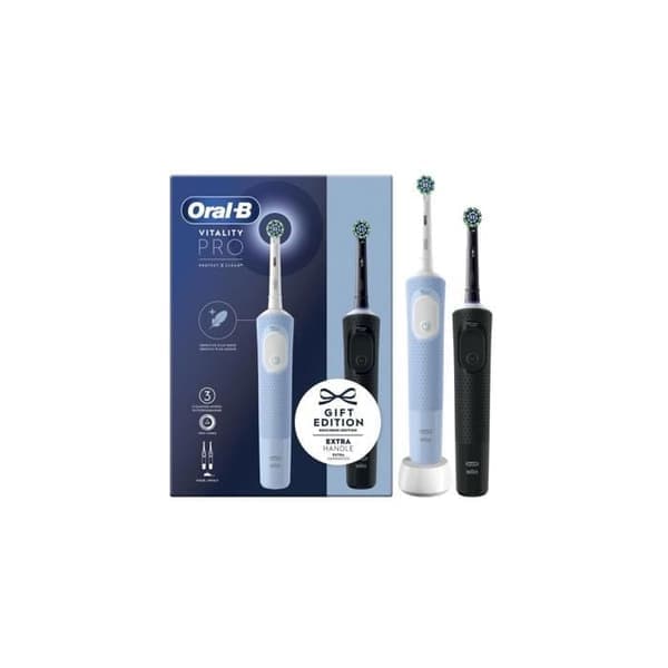 Elektrisk tandborste - Oral-B - Vitality Pro D103 Duo - 3 lägen - Inbyggd timer - Uppladdningsbart batteri