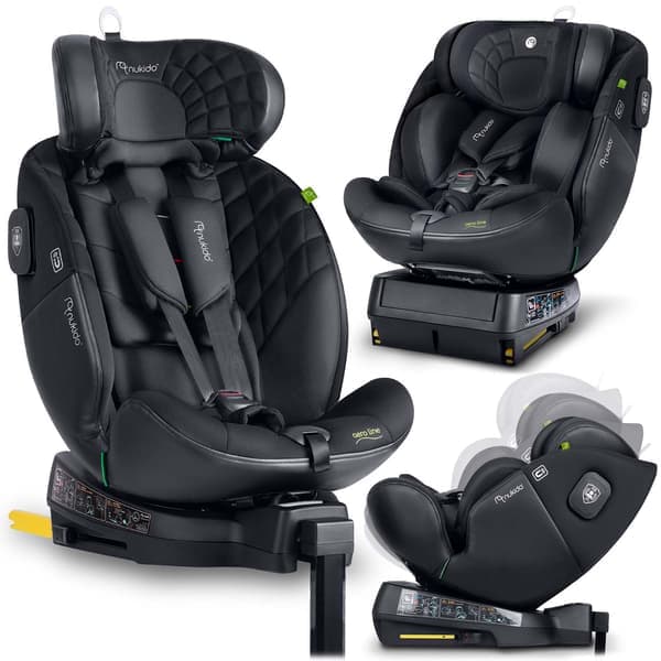 Nukido Aero Line svart bilbarnstol 0-36 kg ISOFIX