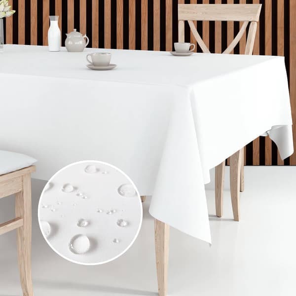 Fläckbeständig bordsduk för 4 säsonger, mjuk, slitstark, sömlös fåll, lättskött, perfekt för bröllop, högtider och fester, 160 x 220 cm,