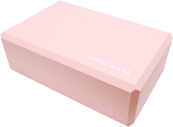 MYO GAIA Yogablock - Latexfritt EVA-skum ger utmärkt stöd, en mjuk, halkfri yta, perfekt för yoga, pilates och meditation. (EVA rosa)