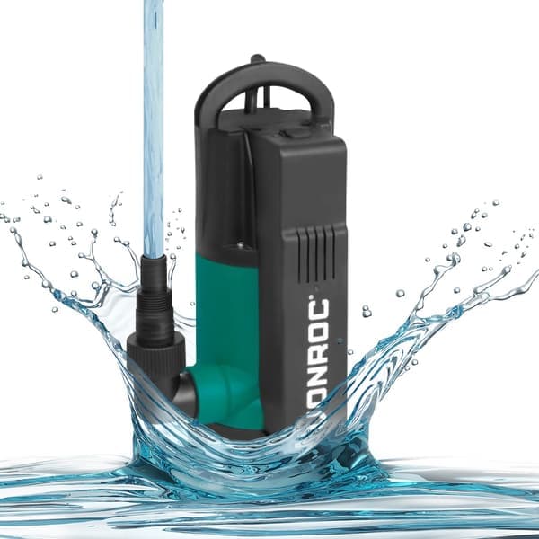 VONROC Dränkbar Pump för Smutsigt Vatten | 14,000 L/h | Flottörbrytare | För Dammar, Källare, Simbassänger, Max 7m Djup
