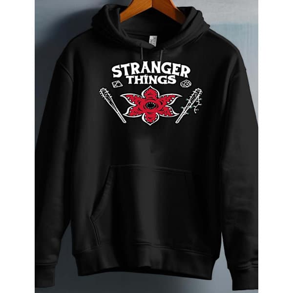 Stranger Things Netflix barn hoodie pojke: "Bad Stranger" - svart - storlek 12-14 år