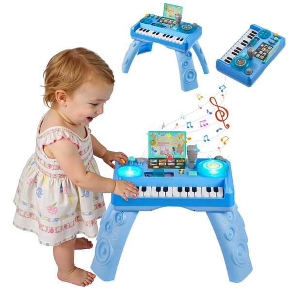 Baby aktivitetsbord - DJ musikbord - 133 Ljudkällor - Inspelningsfunktion - LED DJ-skivspelare - Pedagogisk leksak - För 6+ månader/1–3 år