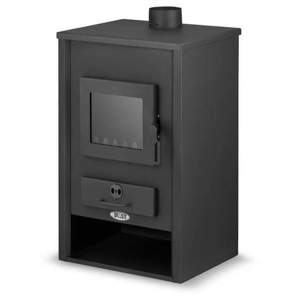 Centralvärme vedspis - Stål - Fristående - 15kW