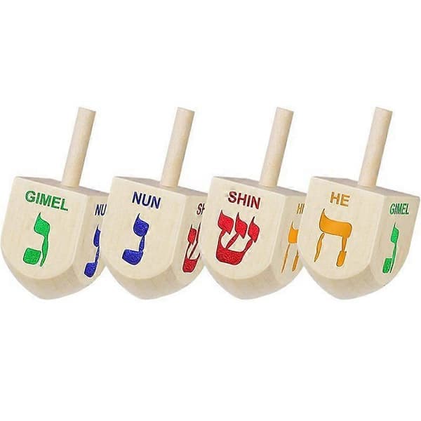 10 st Hanukkah Trädreidel Set Klassiska Snurrande Toppar för Barn Hanukkah Trädreidel Hanukkah Festtillbehör och Dekorationer