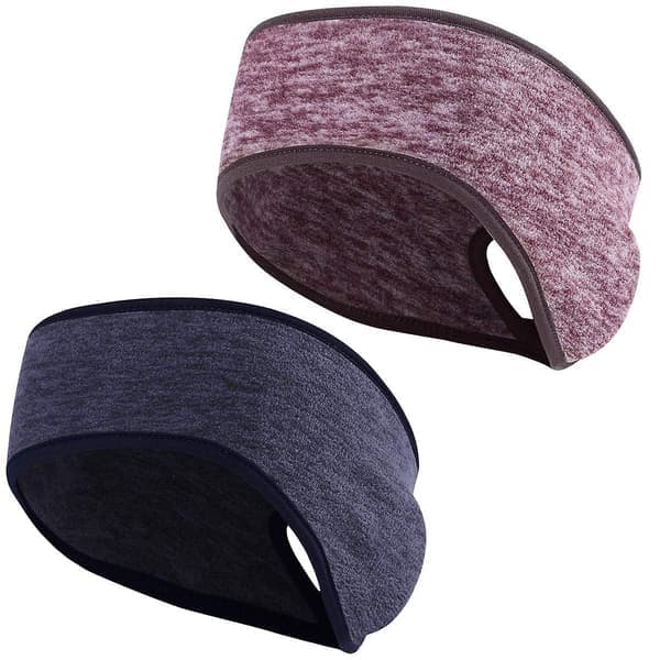 Sportpannband 2-pack Pannband Löparpannband Dam Svettband Sportpannband Fleece Pannband Jogging Sportpannband Varmt Varmt Pannband Dam,