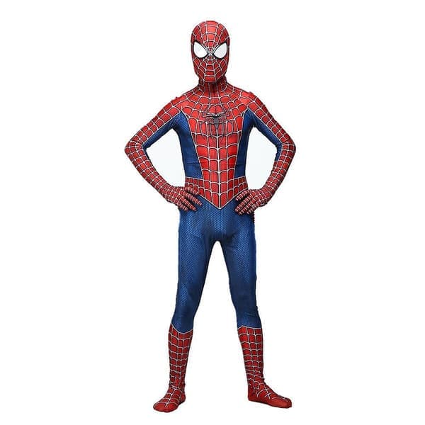 Spiderman Cosplay Dräkt Barn Pojke Carnival Party Jumpsuit