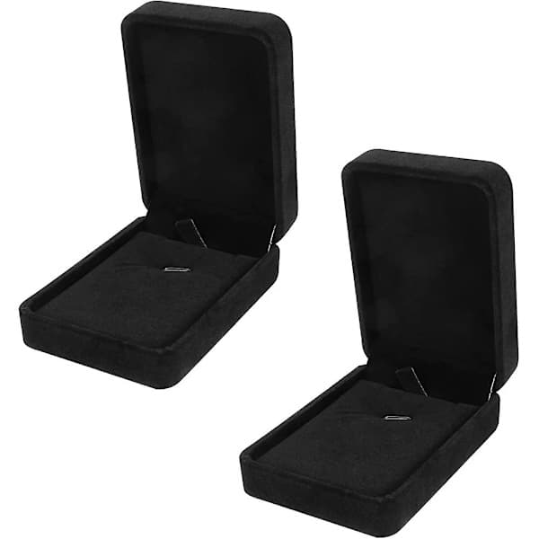 2-pack Lmell Halsbandsask, Kedje Smyckesorganisatör Halsbandspresentation
