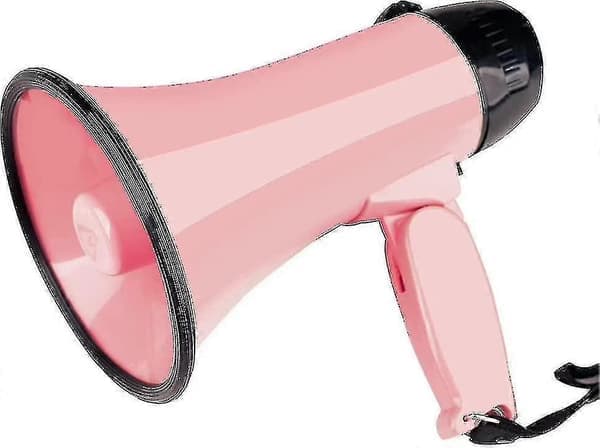 Bärbar Megafon Talarror 25 Watt Effekt Megafon Högtalare Röst Och Siren/larm Lägen (rosa)