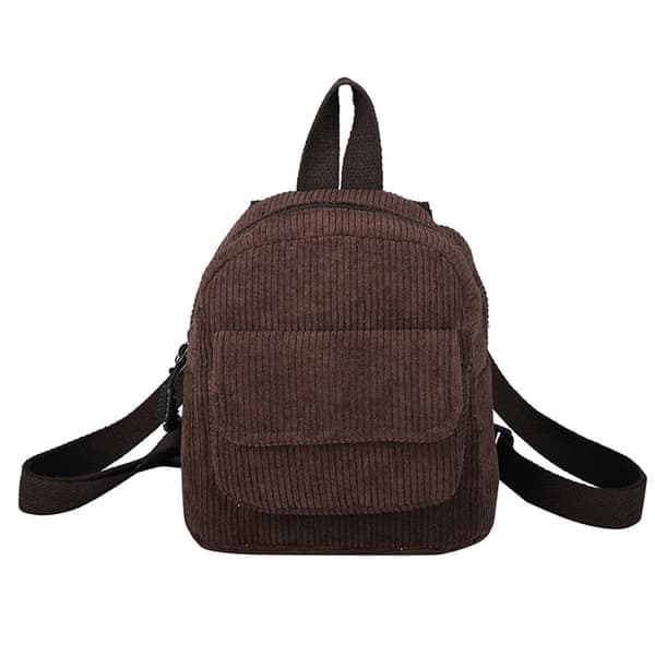 Kvinnor Söt Mini Ryggsäck Solid Färg Corduroy Liten Ryggsäck Resa Ryggsäck Casual Daypack Ryggsäck Handväskor för Tonårsflickor Daypack