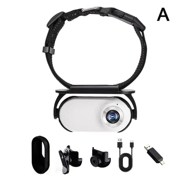 4K Hund-/Kattkamera, HD 1080P Hundhalsband Kamera Mini Kroppskamera A-XF30-