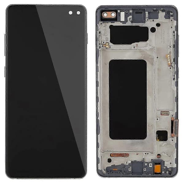 För Samsung Galaxy S10 Plus G975 LCD-skärm och digitizerenhet med ram, reservdel (TFT-teknik)