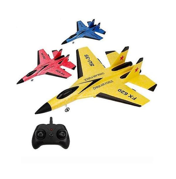 RC Su-35 Jaktplan Fjärrkontroll Flygplan Leksak för Barn[JUN] Blå