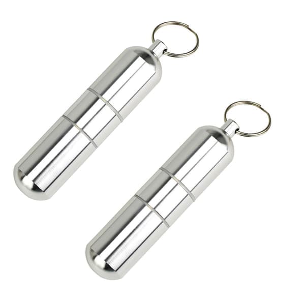 Pack Mini Cigarettetui i Aluminium, Aluminiumnyckelring för Män Kvinnor, Vattentäta Runda Cigarettaskar, Förvaringsburk