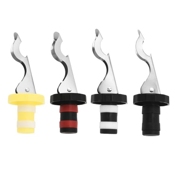 Vinkorkar, Expanderande Manuell Dryckeskork, Šteranvändbara Vinflaskproppar, Skapar Lufttät Försegling, 4-pack (Blandade)