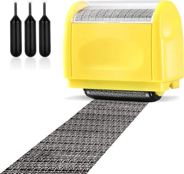 Adressblockeringsstämpel, inklusive gul stämpel + 3 påfyllningar