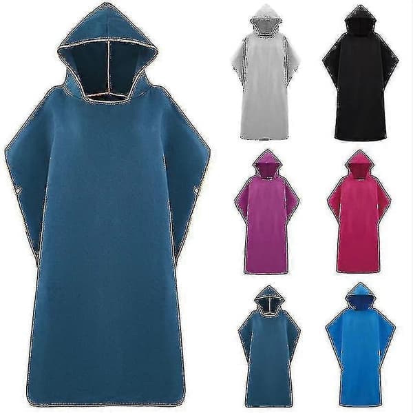 Mikrofiberhandduk med huva för män och kvinnor för simning, strand, resa, snabbtorkande ombytesrock, cape, badhandduk, badrock, surfponcho, bastu,