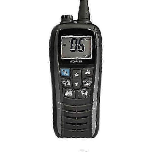 IC-M25 VHF Marinradio Vattentät Sändtagare Flyter i Vatten, -Svart-