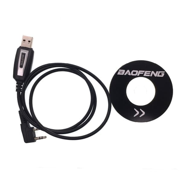 Vattentät USB-programmeringskabel med Driver CD Firmware för BaoFeng UV5R/888s Walkie Talkie K-kontaktkabel