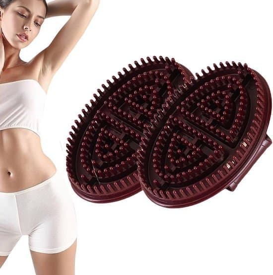 2 Massageborstar - Massageborste för apelsinhud - Torrborste - Kroppsborste