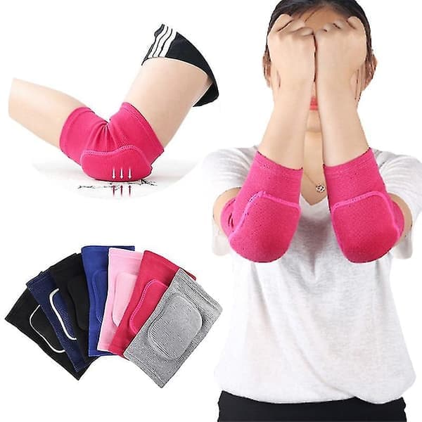 Elastiska armbågsskydd Förtjockad Svamp Armbåge Knäskydd Skydd Basket Volleyboll Sport Arm Ärm Pad Vuxna Barn