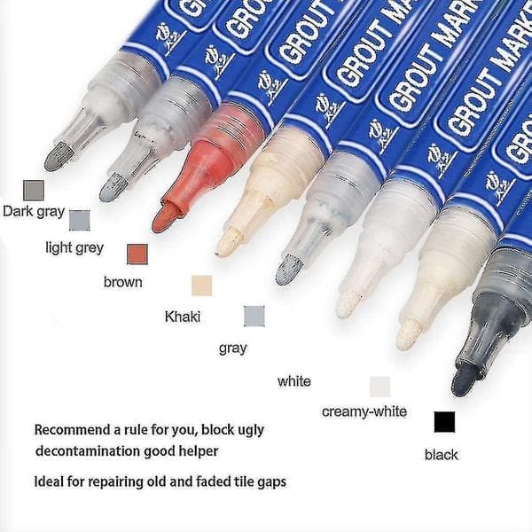 Kakel Skönhet Styling Penna Badrum Vattentät och Mögel Fog Markör Penna 4ml-beige [hy]