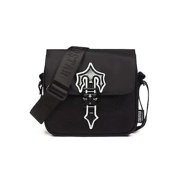 2023 Unisex Postman Bag Mode Messenger Bag Oxfordtyg Hip Hop Bag-yky svart reflex