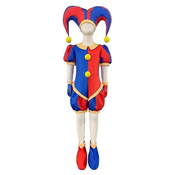 Pomni-dräkt för barn, overall, cosplay, födelsedag, karneval, halloweenfest Q8