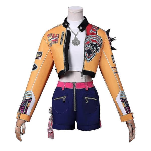 Ett K-pop Demon Hunters Rumi Cosplay Kostymset - Maskerad för Kvinnor, Halloween Party Outfit 130 Barn{ee}