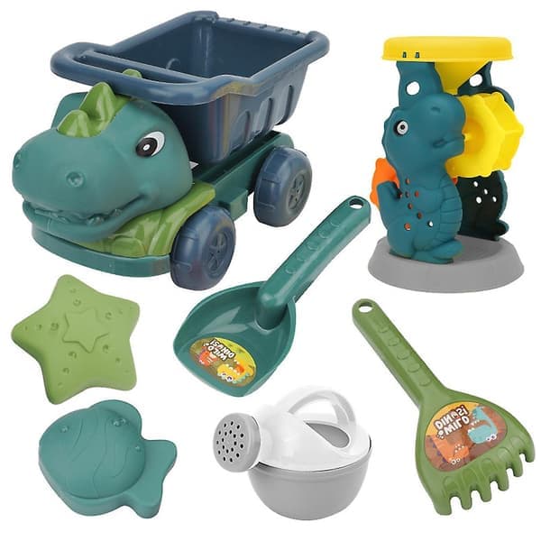 1 set utomhus sandleksaker strand sand grävleksaker dinosaurie ingenjörsbil leksak（27.00X14.50X13.00CM）
