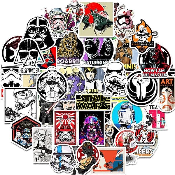 Dekal-klistermärken 50 st Star Wars Laptop-klistermärke Vattentäta Vinylklistermärken Bilsticker Motorcykel Cykel Bagage Dekal Graffiti-lappar
