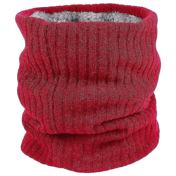 Fleece Halsvärmare Termiska Snoods Unisex Tjock Vinter Kallt Väder Stickad（Stil4）