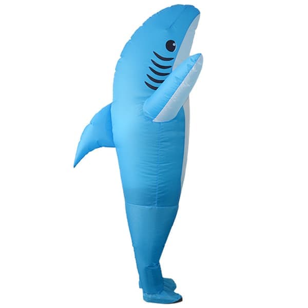 Uppblåsbar Dräkt Julscenföreställning Dräkter Halloween Dräkter Haj Blå Barnstorlek Shark Blu