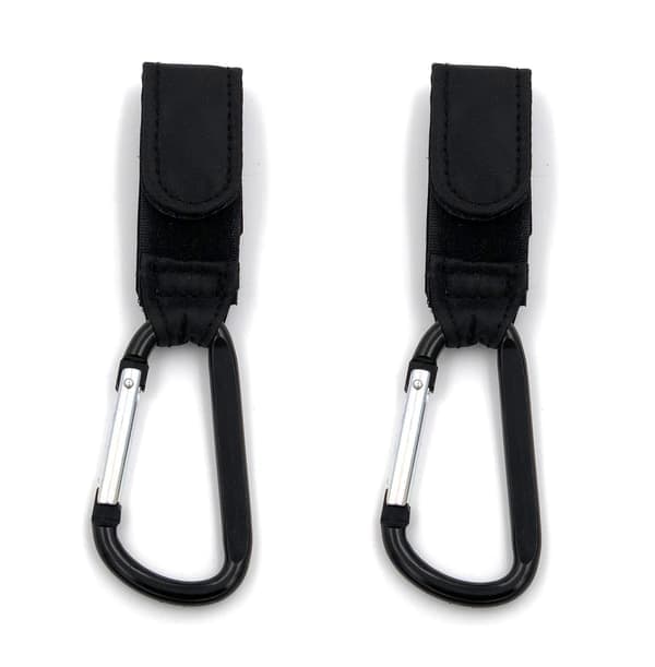 2-PACK Barnvagnskrokar - Svart
