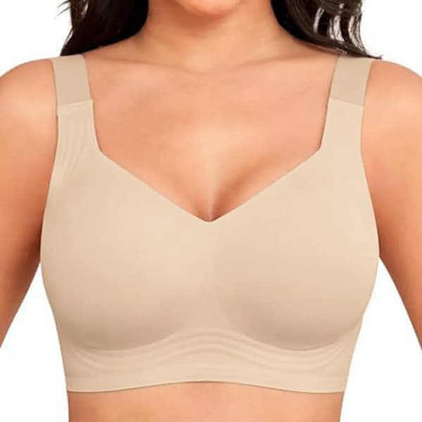 Dambehåar Jelly för Push Up Utan Bygel Behå Bekväm Mjuk Smörig Yoga Bralette Vardaglig Sport T-shirt Beige