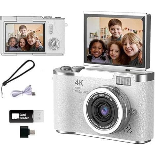 Digitalkamera 48 MP, 1080p FHD, 8x zoom, Elektronisk bildstabilisering